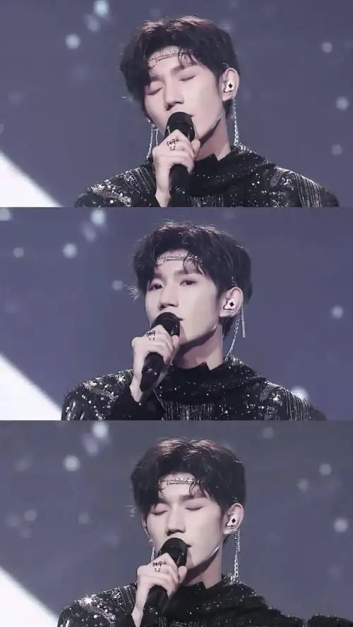 王源舞台风壁纸安静唱歌的王源真的好温柔