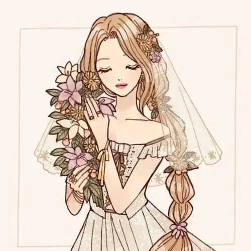 迪士尼公主78婚纱仙气头像78