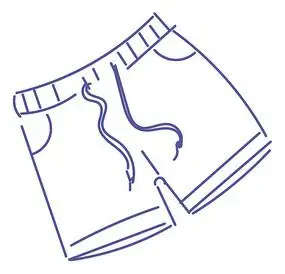 卡通简笔画运动短裤插画