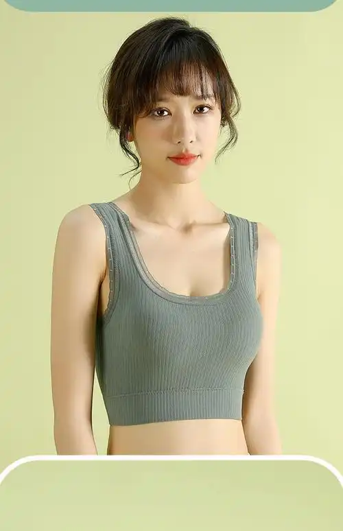 小背心美背吊带内衣打底带胸垫一体式女内搭外穿网红抹胸文胸 黑 黑