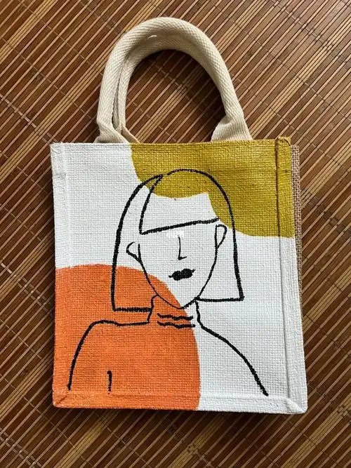 给就出手绘麻布包