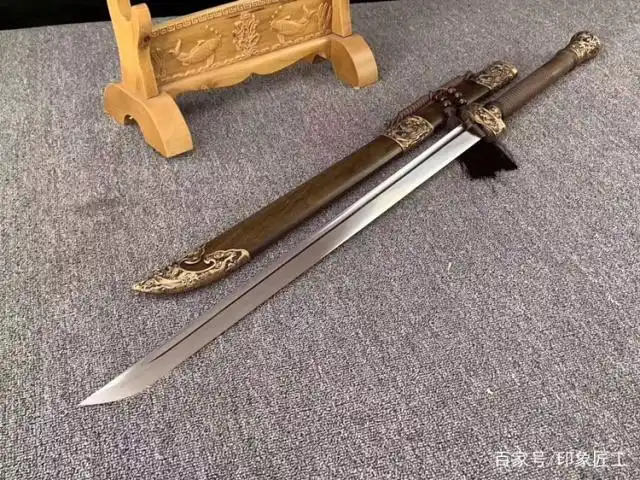 冷兵器重蚁木鞘龙凤战刀,鉴赏