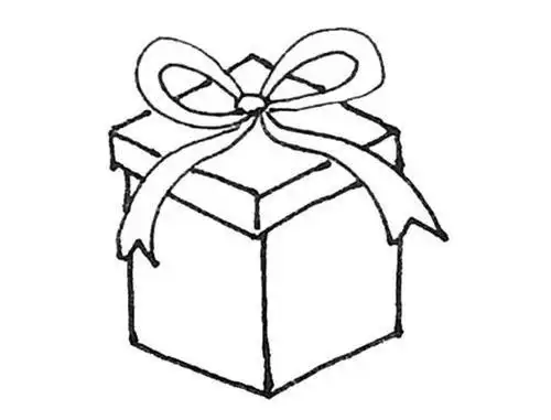 礼物的盒子简笔画