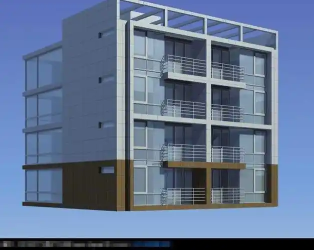 框架式多层城市住宅3d建筑模型设计图免费下载_max格式_编号16147195