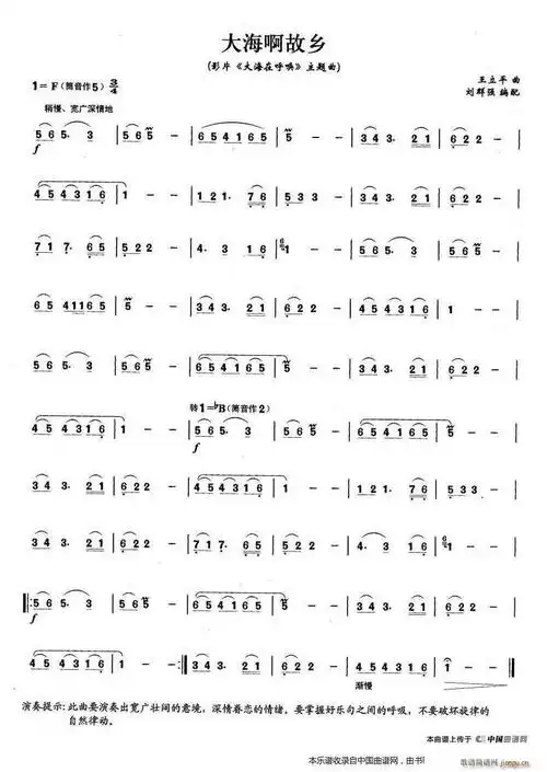 笛子曲(笛箫谱)1