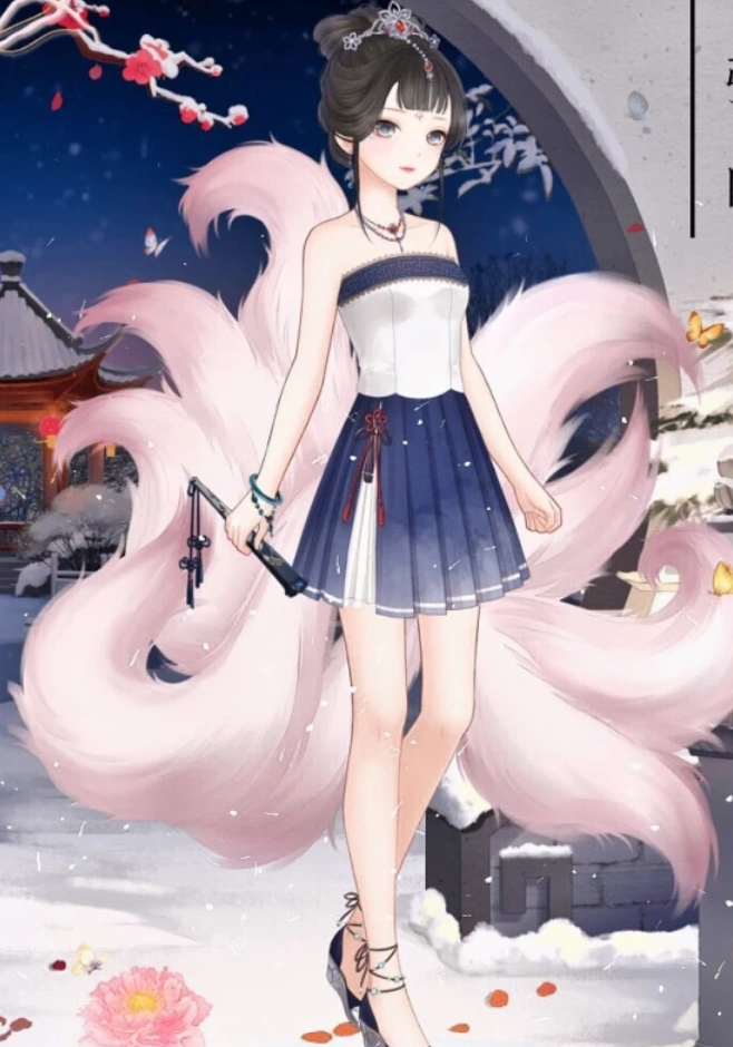 十二星座对应的小狐妖插画,白羊座是九尾狐,射手座优雅迷人!