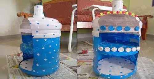 饮水机桶装水罐变身收纳桶兼花瓶