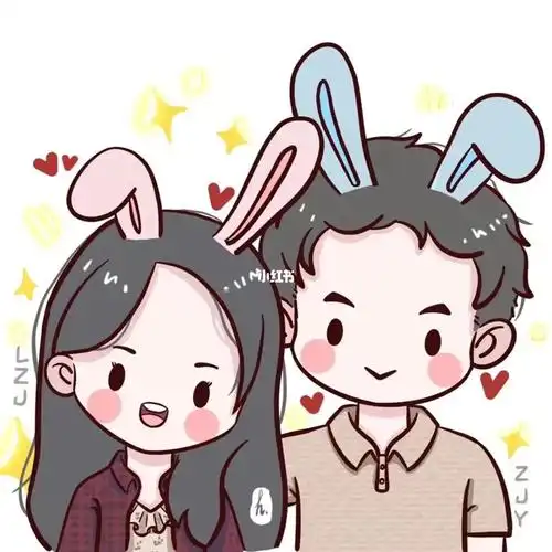 卡通q版可爱情侣头像稿件展示