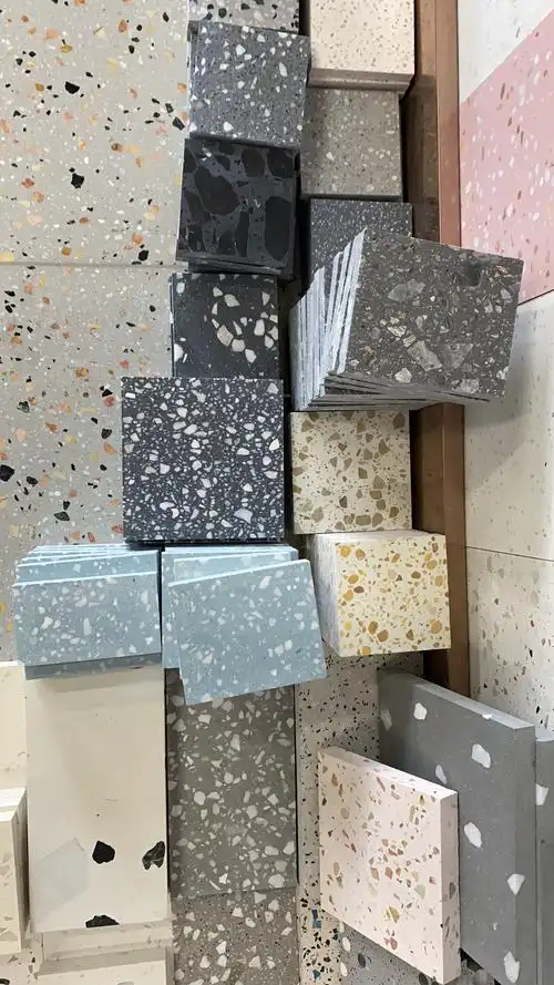 无机水磨石通体天然板厂家贝壳骨料仿古大理石水泥地砖环保无甲醛