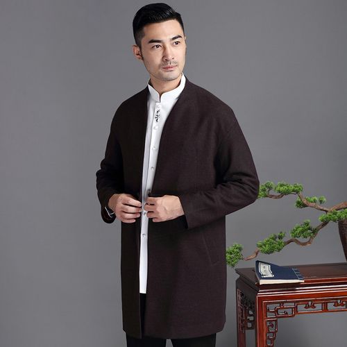 汉服男古风男士仙气中国国风羊毛唐装秋冬大衣民族服装