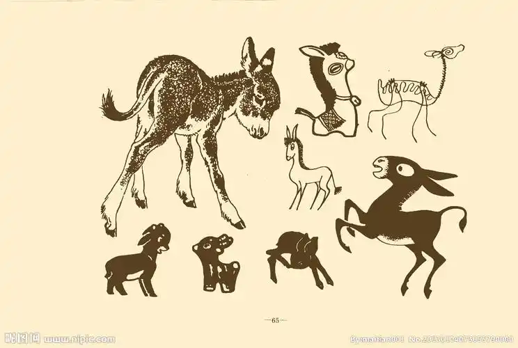 动物图案 驴源文件__psd分层素材_psd分层素材_源文件图库