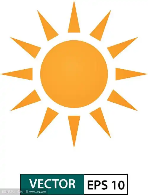 晴天天气图标孤立在白色eps 10