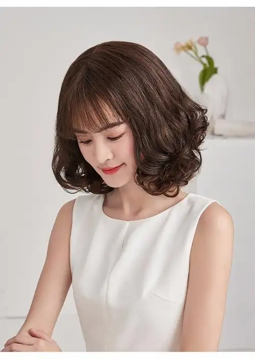 假发女中长卷发妈妈长卷发型中老年发套全真发全头套真人发丝自然色