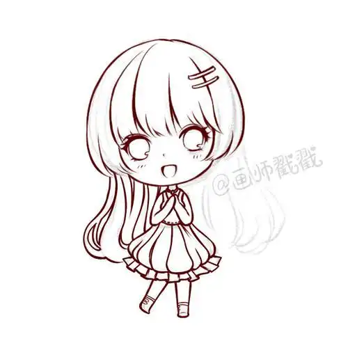 q版少女简笔画q版人物简笔画女孩