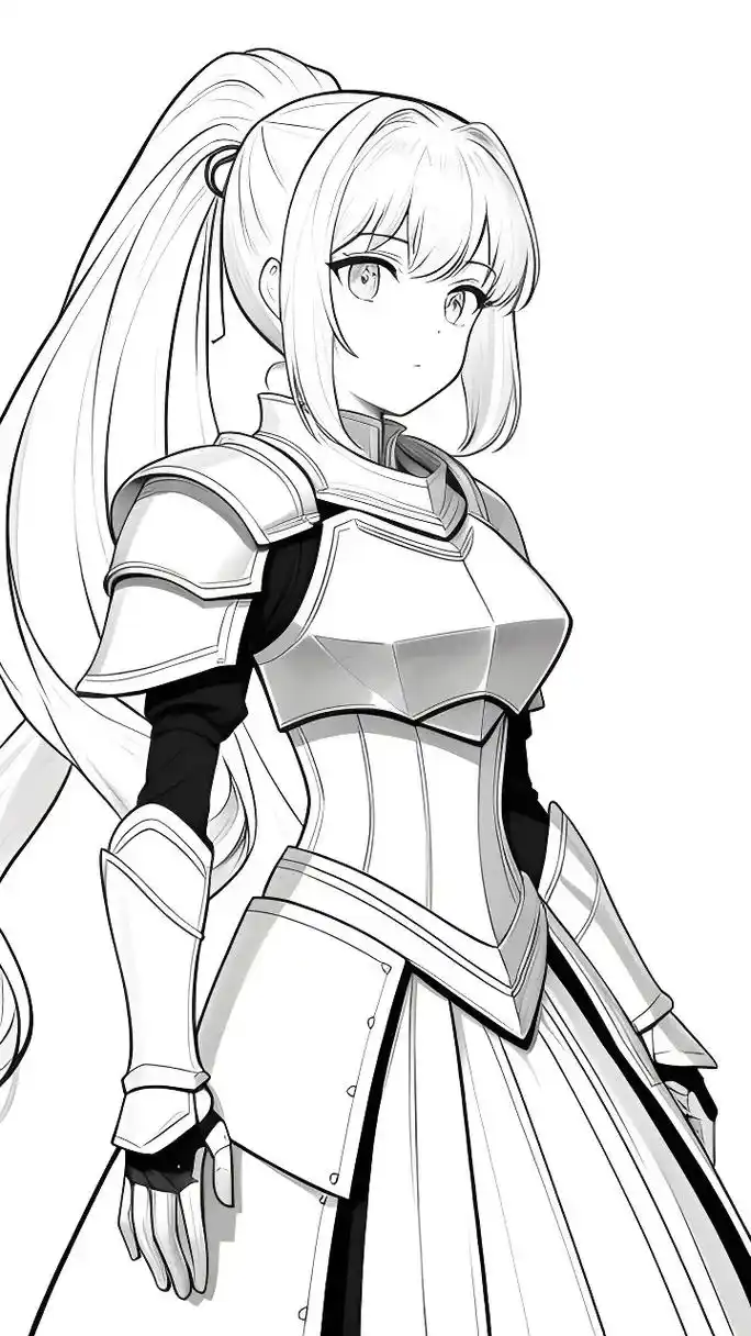 "美丽少女卡通人物线稿,设计出你的完美作.#美少女线稿#涂色 - 抖音