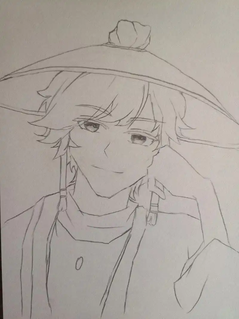 简单的光遇箬笠手绘 临摹的,原图来源于网络,有知道