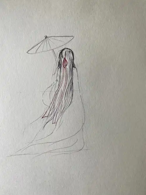 画画丨敲简单的古风小仙女背影教程75秒学会