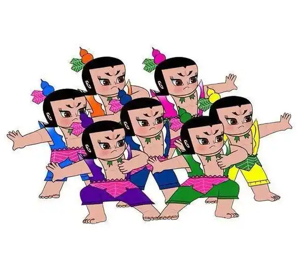 葫芦娃七兄弟到齐  - 抖音