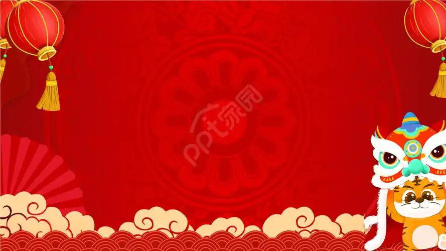 红色简洁边框工作汇报ppt背景图片红色简约时尚节日庆典ppt模板ppt