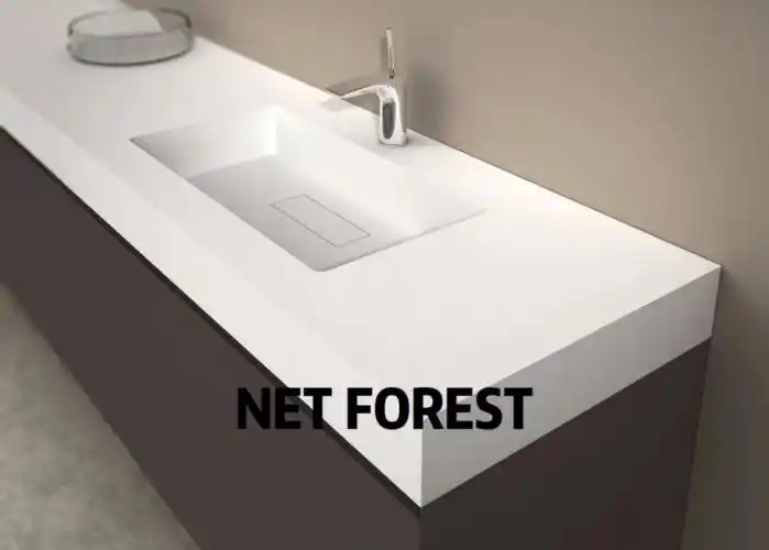 卫生间定制白色可丽耐人造石一体盆