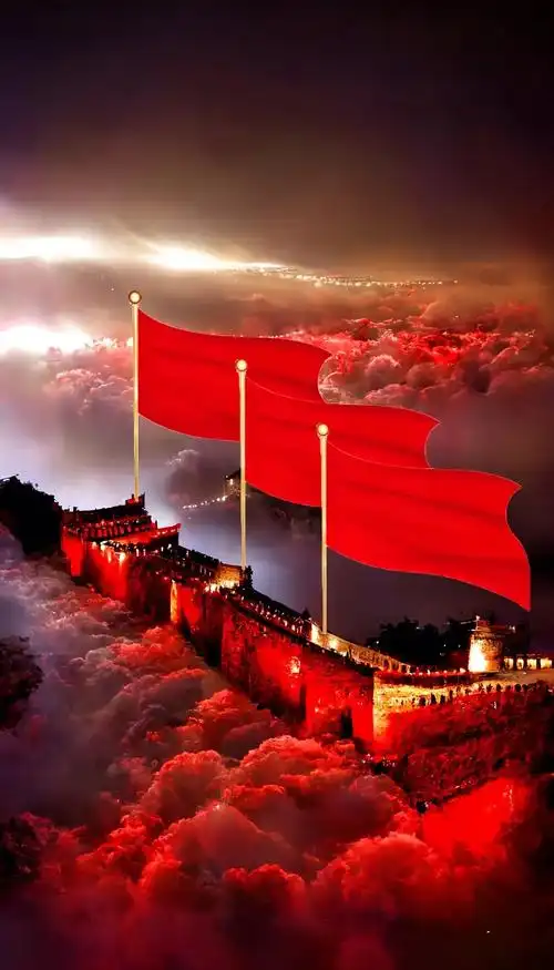 "荣耀中华,为梦前行"#五星红旗迎风飘扬#爱国#爱国主义壁纸 - 抖音