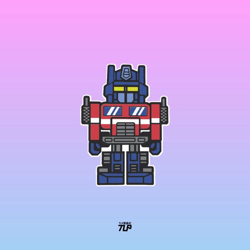 tlp反光车贴变形金刚擎天柱幼儿园贴墙可爱行李箱笔记本汽车装饰贴