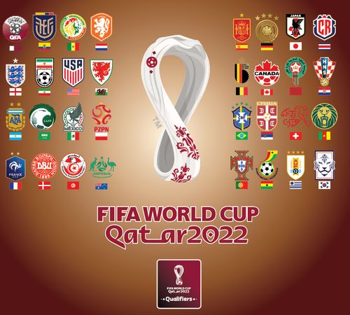 2022年卡塔尔世界杯参赛队队徽标志国旗烫印diy个性订制