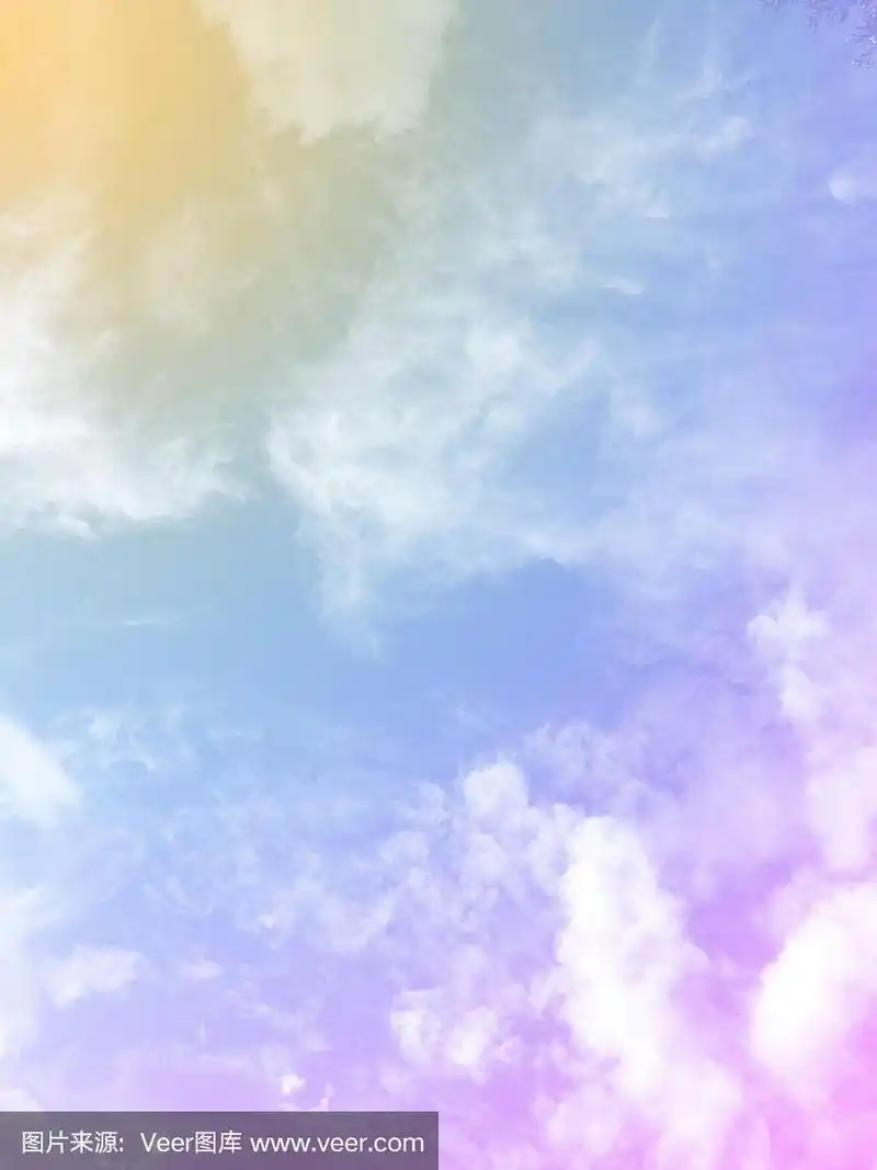抽象云彩彩色渐变.一个柔软的天空自然户外背景适合任何用途.