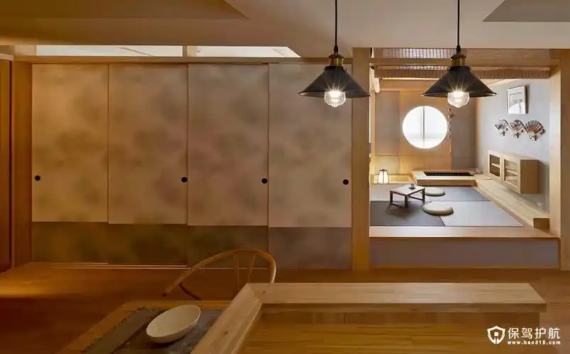 芈熊装饰78㎡武警大厦日式风格装修效果图