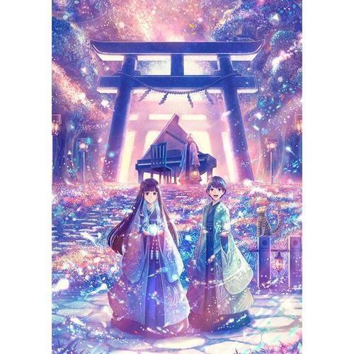 日系diy方钻满钻钻石画唯美动漫情侣手工贴钻点钻印花十字绣套件