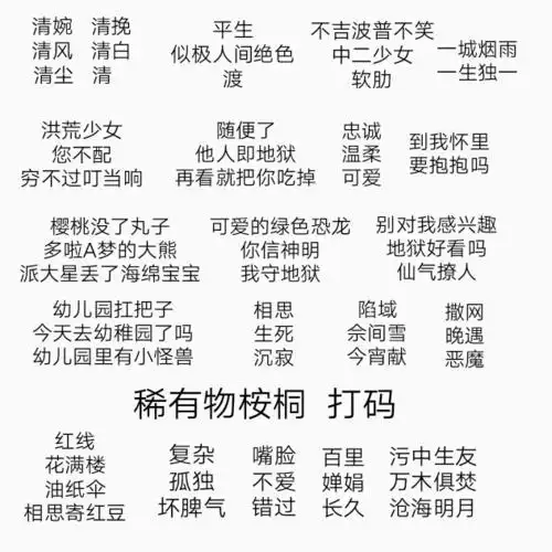 收藏/分享/昵称/文字/qq网名/qq昵称/微信网名/沙雕网名/原创 源自各