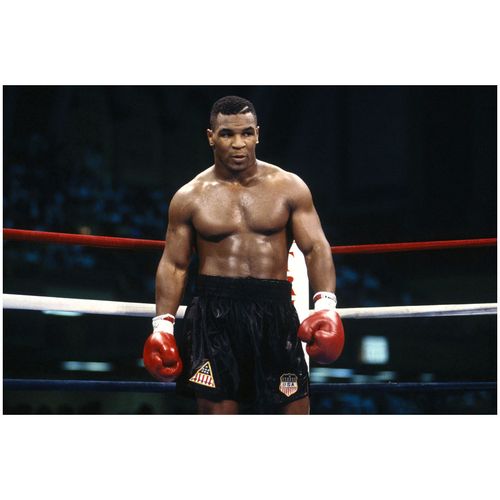 拳王迈克泰森海报拳击格斗搏击散打装饰画 励志健身运动墙贴壁纸