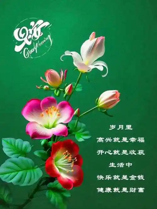 5月17日唯美朋友早上好祝福图片,夏日清晨早安问候语图片