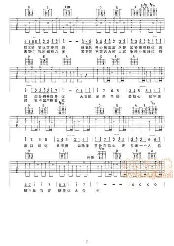 你瞒我瞒吉他谱 陈柏宇-彼岸吉他 - 一站式吉他爱好者服务平台