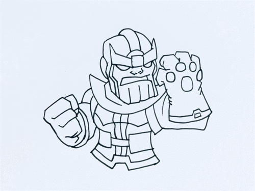 步骤教程复联超级英雄复仇者联盟4所有人物简笔画漫威英雄简笔画大全