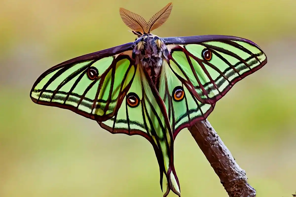 每天认识一种昆虫——条纹长尾蛾 条纹长尾蛾是鳞翅目,大蚕蛾科昆虫
