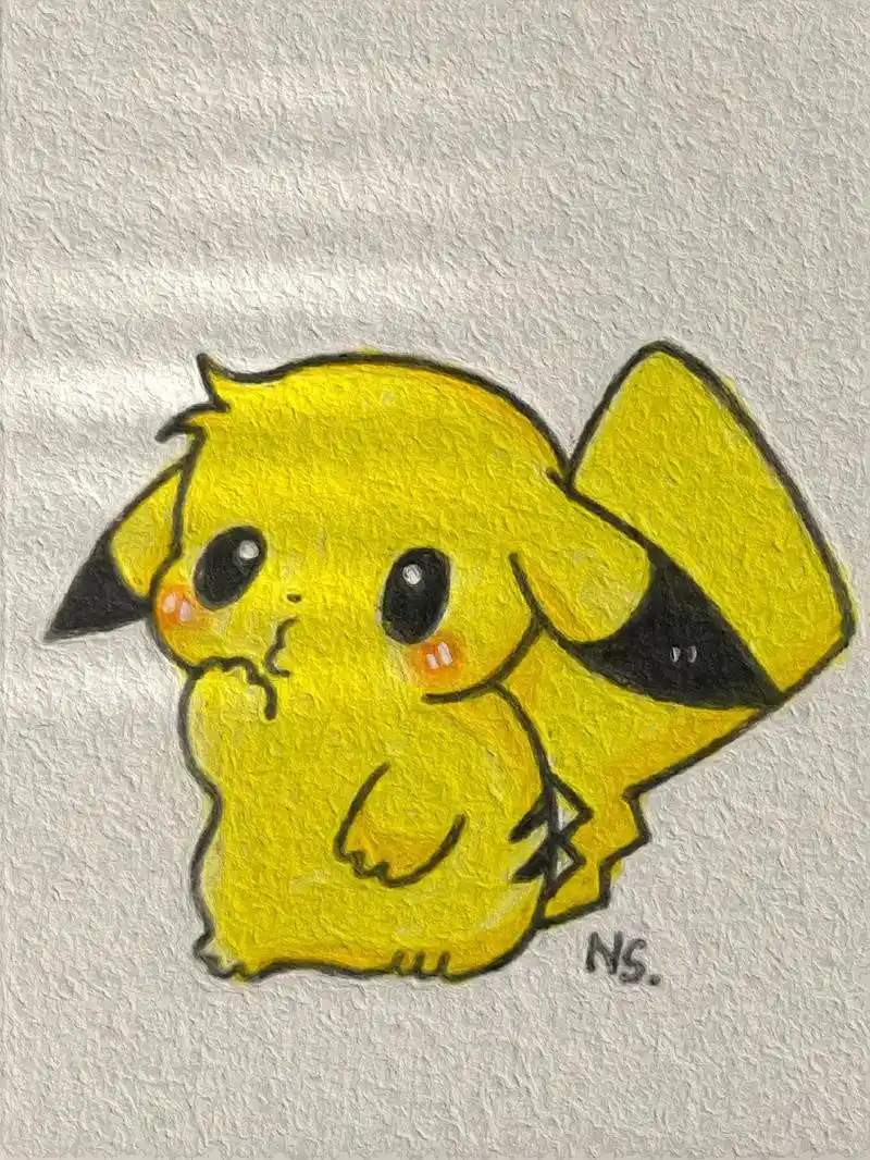 皮卡丘.pikapika~#简笔画 #画画 #临摹 自红薯@ - 抖音