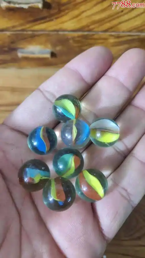 80后童年怀旧回忆~三色老玻璃弹珠玻璃球一组.第63弹_其他传统玩具_种