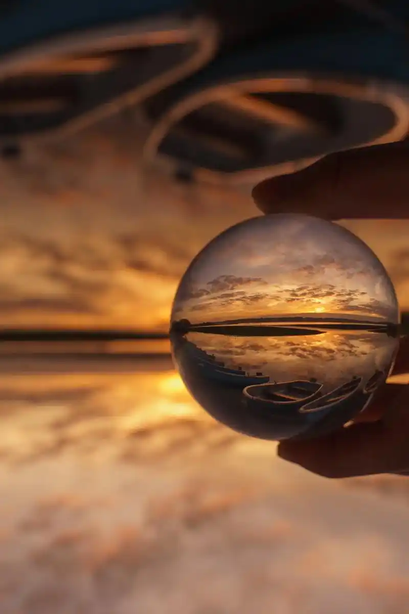 唯美意境 #梦幻水晶球 #治愈系风景 - 抖音