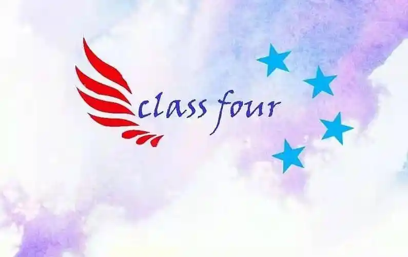 班旗设计图案红色翅膀展翅高飞蓝紫色和白色交相辉映,渲染着梦的颜色