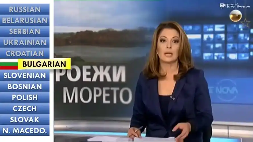 当斯拉夫语族的所有语言出现在一个视频里.