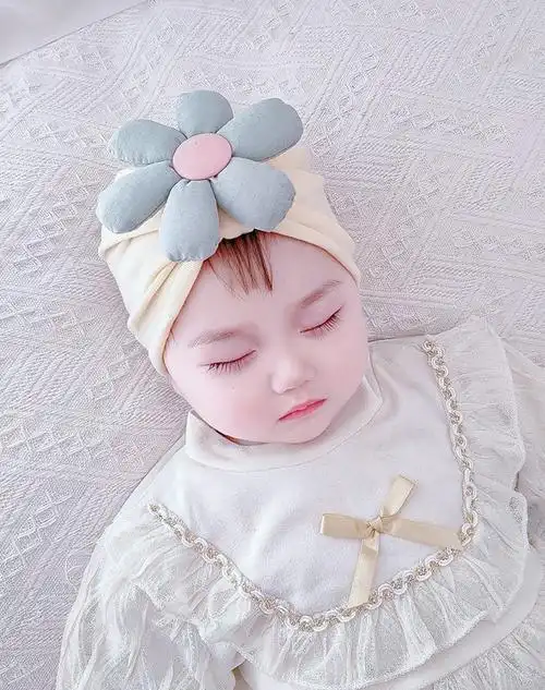 贝娜茜婴儿帽子春秋薄款女宝宝可爱超萌新生儿胎帽夏