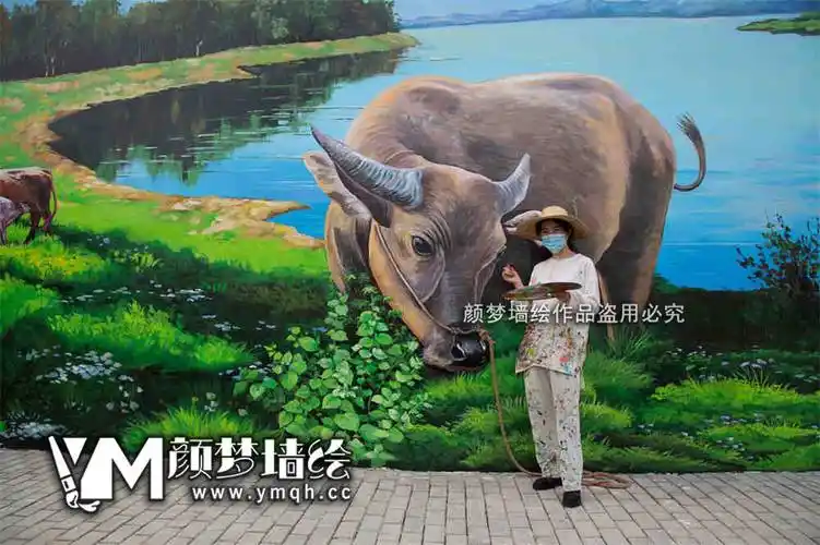 温泉县墙体彩绘塔秀乡墙绘公司打造网红墙探寻博尔塔拉的艺术魅力