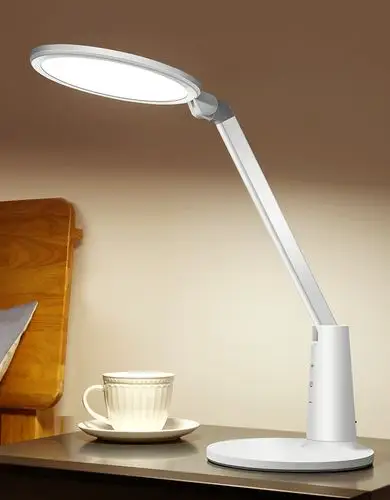 快灵通led护眼台灯圆形简约智能触摸调光床头柜结婚台灯 私模定制