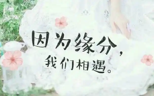 缘分 :先分开解释,后合上解释,缘:是天注定两人能否相遇;分:是人决定