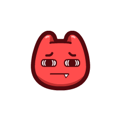 s35【魔鬼猫动态表情-无奈】#小红脸 q版 迷你 好吧 没办法 摊手 眨眼