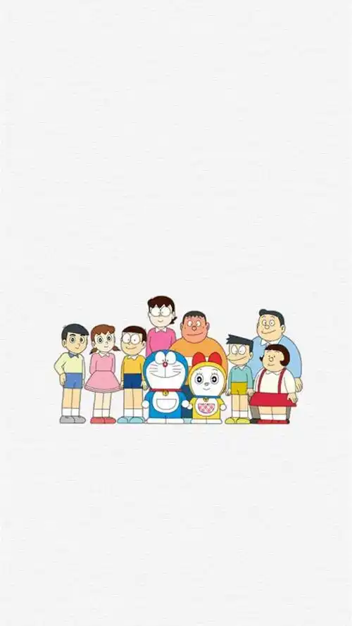 动漫哆啦a梦全家福 键盘壁纸 手机背景 平铺直叙 高清