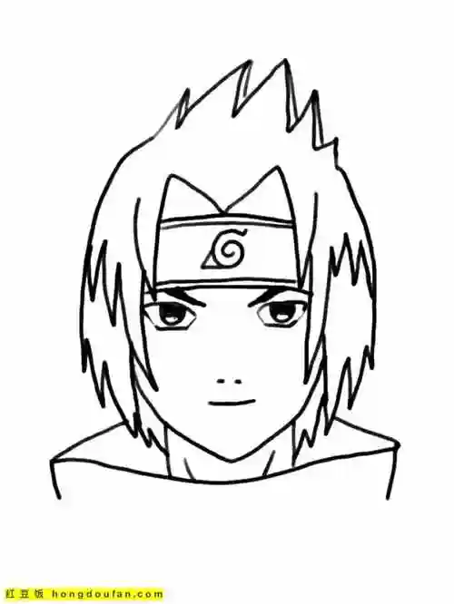 二年级小朋友最喜欢的10张火影忍者卡通涂色图片-红豆饭小学生简笔画
