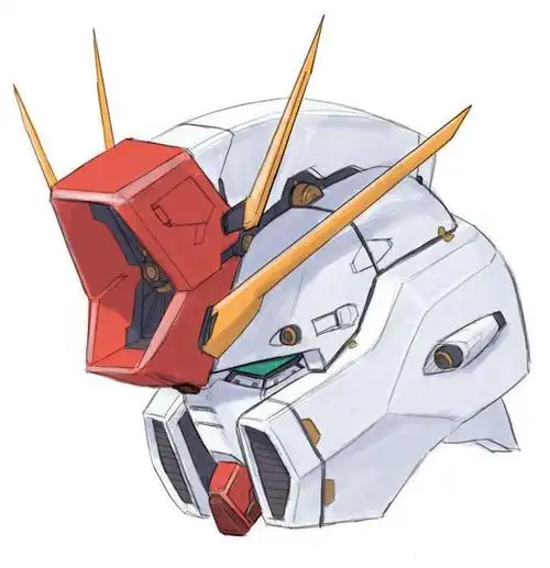 精简风格高达头像插画