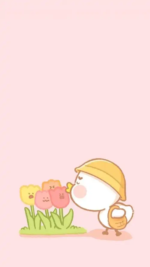 可爱卡通豆酱萌鸭背景图,图片大全,高清,图库-回车桌面